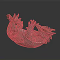 Silver Dragon Game Movie Character With Intricate Scales Horns Claws And Tail