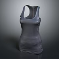 Sculpture Carving of Female Torso in Sleeveless Vest Shape with Smooth Texture on Dark Background