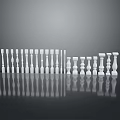 White Decorative Columns And Furniture Legs For Modern Home Decor