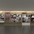 Cultural Art Exhibition Hall Featuring Historical Photos And Text Display Panels