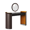 Modern Dressing Table Design With Round Mirror And Various Color Options 3d model