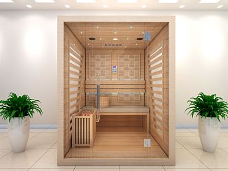 Modern sauna room khan steam room 3d model