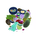 Fresh Assorted Vegetables with Sliced Eggplant Avocado Red Onions Tomatoes and Basil Leaves