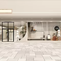 Modern Clothing Store Exterior Featuring Glass Doors Display Windows Mannequins And Plants