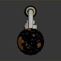 Old Metal Equipment With Black Handle And Rusty Connection Parts