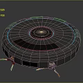 Modern Robotic Vacuum Cleaner With Circular Design Blue Ring Light And Automatic Cleaning Function