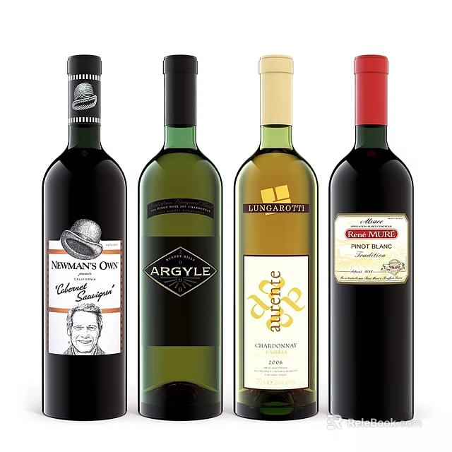 Commercial Wine Display Equipment For Retail Store With Various Brand Bottles 3d model 