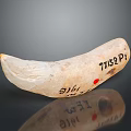 Ancient Carved Bone Artifact Featuring Inscriptions 77132P1 G1616 And Red Dot