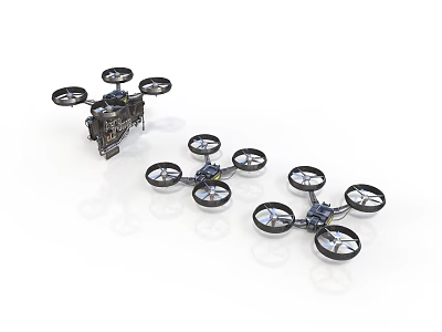 Advanced Drone Technology Supporting Space Exploration Missions And Aerial Research 3d model