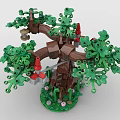 LEGO toy building blocks trees plants greening big trees 3d model