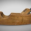 Vintage Wooden Hand Plane With Iron Blade For Carpentry Tools
