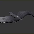 Majestic Whale Mother and Baby Calf Aquatic Animal Swimming Together