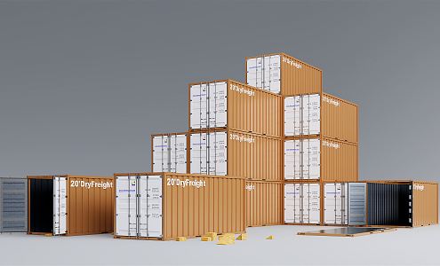 modern container 3d model