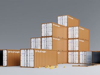 modern container 3d model