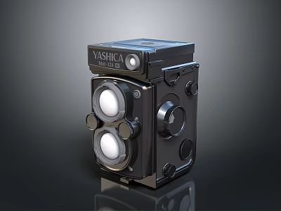 VASHICA Vintage Twin Lens Camera Classic Electronic Device With Retro Design And Functional Features 3d model