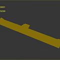 Brass Decorative Strip Component With Intricate Patterns And Longitudinal Design Details 3d model