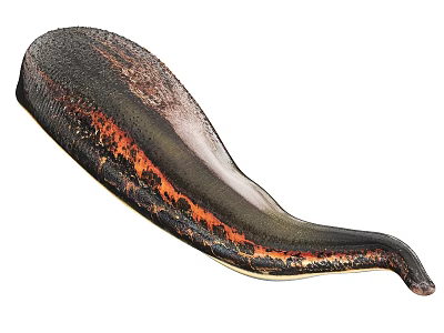 Electric Eel With Slender Body And Black Orange Stripes In Aquatic Habitat 3d model