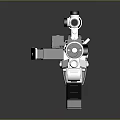 White And Black Toy Gun With Scope For Kids Playtime Fun Design