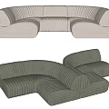 Modern Combination Sofa Card Seat Sofa Multiplayer Sofa Stitching Sofa 3d model