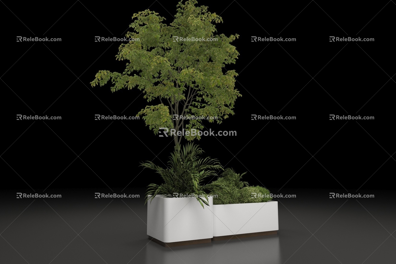 Modern Outdoor Chair Outdoor Flower Box Table and Chair 3d model