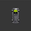 Sleek Silver Open Top Race Car With Yellow Seats And Green Wheels