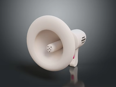 Modern White Computer Speaker For PC With Sleek Design And Clear Sound Output 3d model