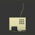 Vintage Computer Case With Wooden Side Panels Beige Top Control Buttons And Floppy Disk Drive