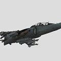 Modern Military Fighter Jet with Royal Air Force Markings and Mounted Missiles