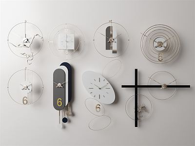 Modern clock wall decoration pendant model