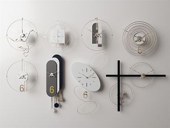 Modern clock wall decoration pendant 3d model