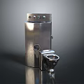 Stainless Steel Vertical Kitchen Appliance With Funnel Attachment For Food Grinding
