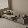 Three-seat sofa 3d model