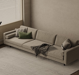 Three-seat sofa 3d model