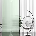Colored Glass Room Dividers With Textured Patterns And Plants In Modern Interior