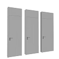 Modern Hinged Doors Featuring Vertical Slats And Metallic Handles In Interior Design