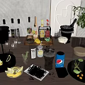 Modern Juice Juice Wine Combo 3d model