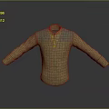 Yellow Knitted Sweater With Gray Shoulder Panel And Button Front Design