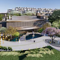 Well Planned Townhouses Community With Expansive Green Areas And Scenic Natural Views