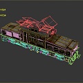 vintage train steam train train carriage locomotive head steam car carriage train vehicle 3d model