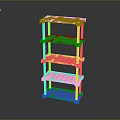 Iron frame large iron frame iron frame house factory industrial iron frame iron ladder rigid ladder work frame rigid scaffold 3d model