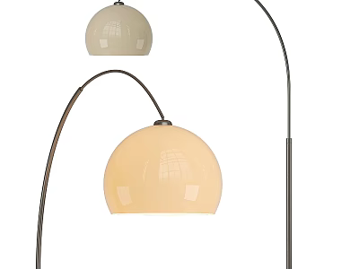 Modern Arched Floor Lamp With Spherical Lampshade For Home Decor 3d model