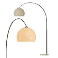 Modern Arched Floor Lamp With Spherical Lampshade For Home Decor
