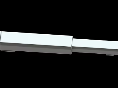 White Modular Long Strip Structure With Connected Components And Minimalist Design 3d model