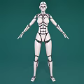 Beauty Robot Intelligent Robot Mechanical Artificial Intelligence Beauty Robot Science Fiction Technology Future 3d model