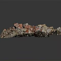 Pile of Construction Debris With Broken Bricks Concrete Blocks and Rubble Pieces