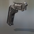 Revolver pistol gun semi-automatic pistol revolver gun old revolver low face number low model simple model game film and television level realistic 3d model