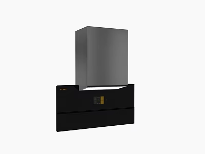 Modern Black And Gray Kitchen Hood Appliance With Sleek Design Features 3d model