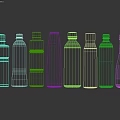 Assorted Bottled Beverages With Various Brands And Colorful Labels On