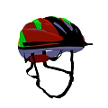Colorful Sports Helmet Design With Multicolored Patterns And Ventilation Holes