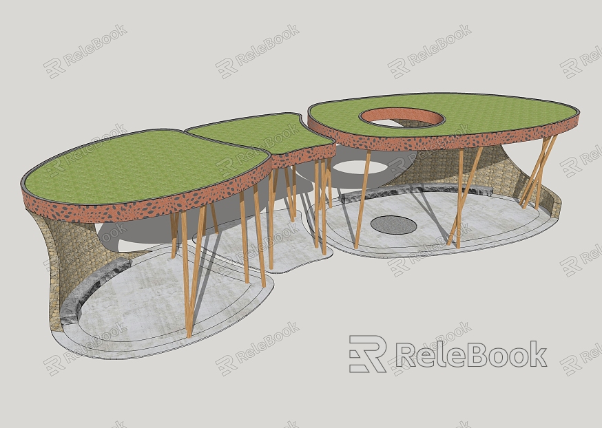 Gallery Leisure Post Ride Post Leisure Jingting Park Service Point model